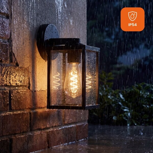 Lampă de perete pentru exterior 1xE27/25W/230V IP54 neagră
