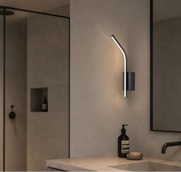 Rabalux 75088 - Lampă de perete pentru baie LED TILMANN 10W/230V 4000K IP44 neagră