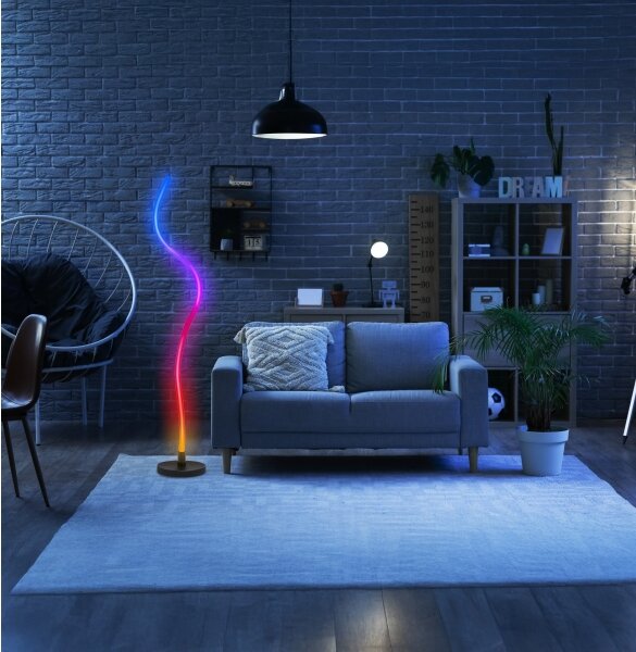 Grundig - Lampă de podea LED RGB dimabilă LED/5W/5V + telecomandă