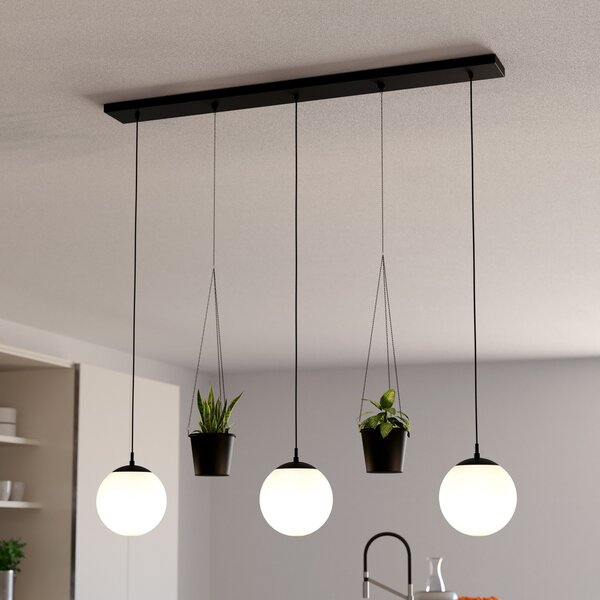 EGLO Rondo 3 lampă suspendată ghiveci becuri negru, reglabil, Negru, Camera de zi / sufragerie, Metal, Design