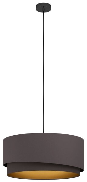 Eglo 39931 - Lustră suspendată pe cablu MANDERLINE 1xE27/40W/230V maro/auriu