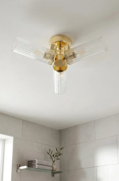 Markslöjd 109238 - Plafonieră aplicată pentru baie RIMINI 3xG9/20W/230V IP44 alamă
