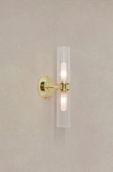 Markslöjd 109236 - Lampă de perete pentru baie RIMINI 2xG9/20W/230V IP44 alamă