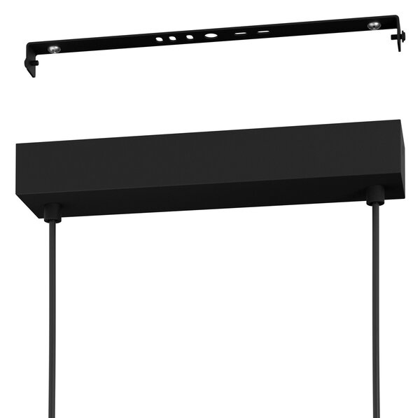 EGLO Caranacoa lampă suspendată LED, 5 becuri, Negru, Camera de zi / sufragerie, Metal, Modern