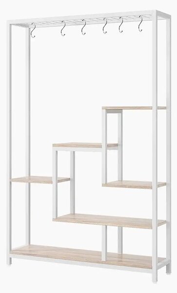 Biblioteca Endulus din metal culoare alb 180x 100x32 cm