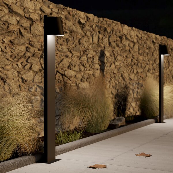 EGLO Stagnone bornă luminoasă LED pe negru, Negru, Metal, Modern