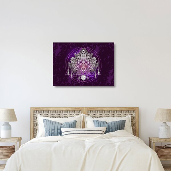 Tablou pe sticlă - Lotus (70x50 cm)