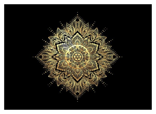 Tablou pe sticlă - Mandala bogăției (70x50 cm)