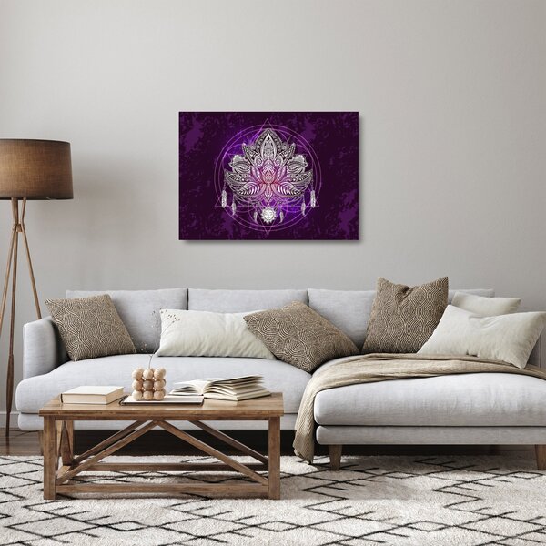 Tablou pe sticlă - Lotus (70x50 cm)