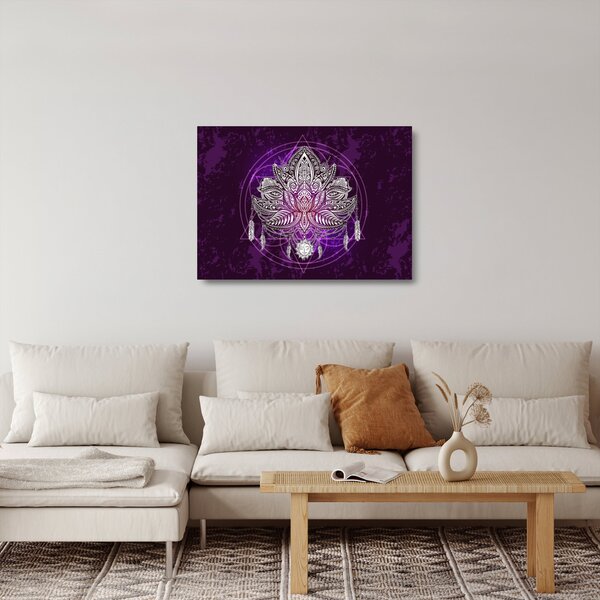 Tablou pe sticlă - Lotus (70x50 cm)