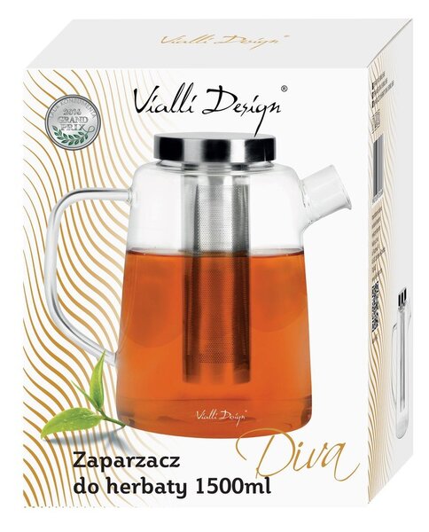 Ceainic din sticlă Vialli Design, 1,5 l
