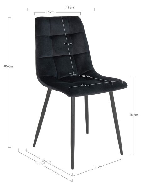 Scaune de dining negre 2 buc. Moseby – Bonami Essentials