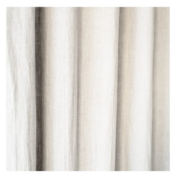 Draperie din in cu tunel de prindere Linen Tales Night Time, 250 x 140 cm, crem