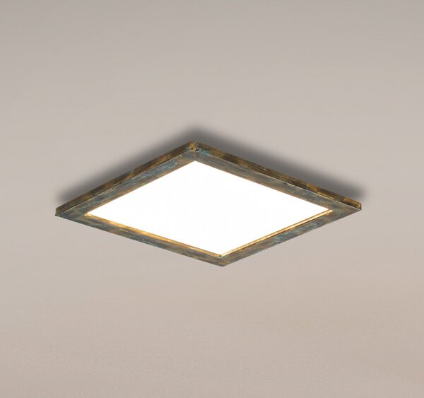 Quitani Panou Aurinor LED, patină aurie, 45 cm, Bronz / Alamă Veche, Camera de zi / sufragerie, Aluminiu, Modern