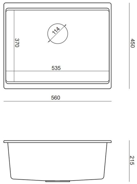 Quadron Logan chiuveta graniteq 56x45 cm bej HQJ6045U2_PVDC1_U