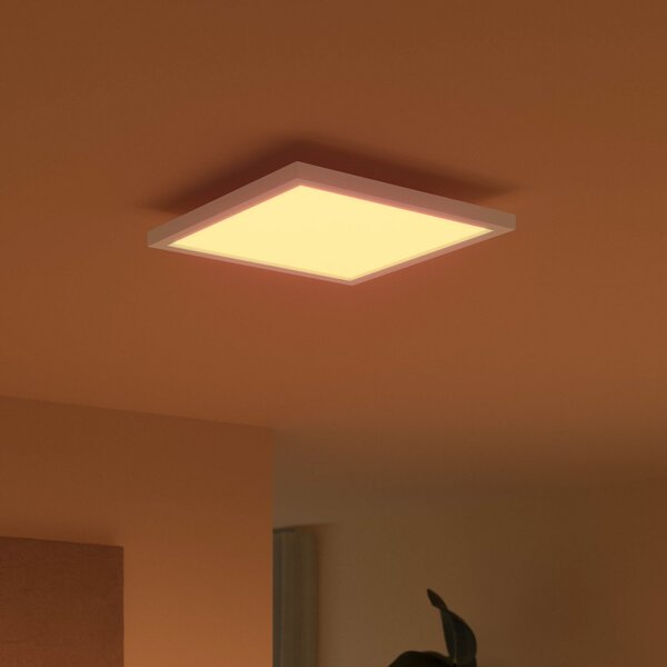 Philips Hue White&Color Surimu panou alb 30x30cm, reglabil, Alb, Camera de zi / sufragerie, Metal