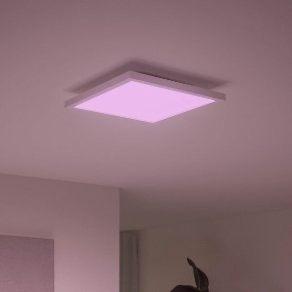 Philips Hue White&Color Surimu panou alb 30x30cm, reglabil, Alb, Camera de zi / sufragerie, Metal