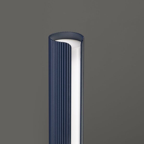 IDEAL LUX Lampa de masă cu LED Dorica, albastră, înălțime 25 cm, reglabil, Albastru, Camera de zi / sufragerie, Aluminiu, Modern