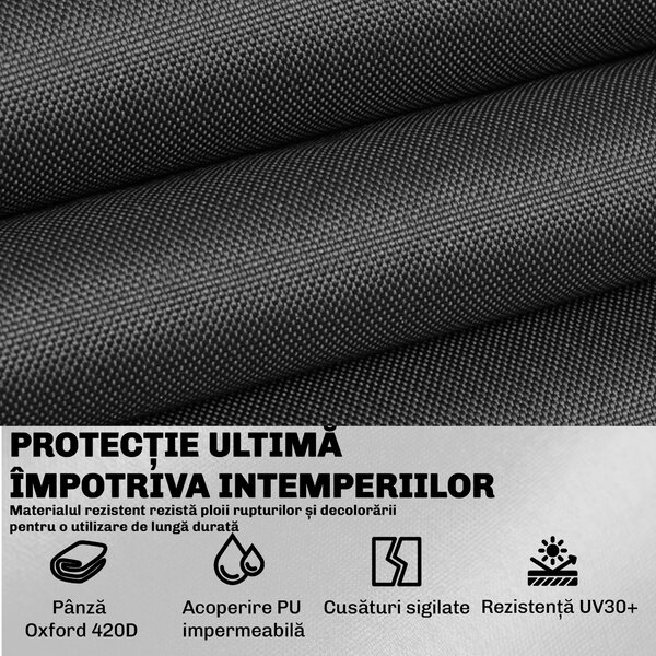 Outsunny Huse pentru Mobilier de Grădină 4 Piese, Impermeabile, Negru | Aosom Romania