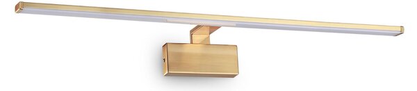 IDEAL LUX Aplică de perete Alma din alamă și metal, lățime 81 cm, Auriu / Alamă, Camera de zi / sufragerie, Metal, Modern, Soclu de perete jos