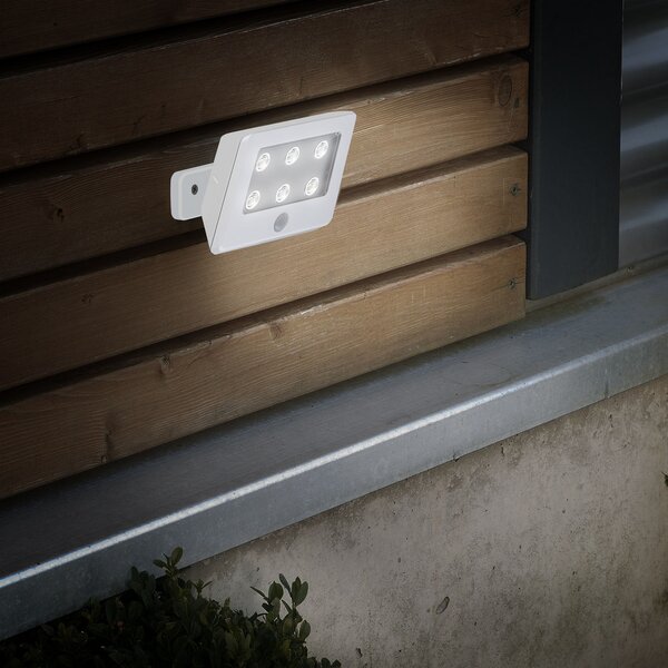 Briloner Kollig reflector LED exterior cu senzor, IP54, alb, Alb, Plastic, Spot de exterior / vârf de pământ