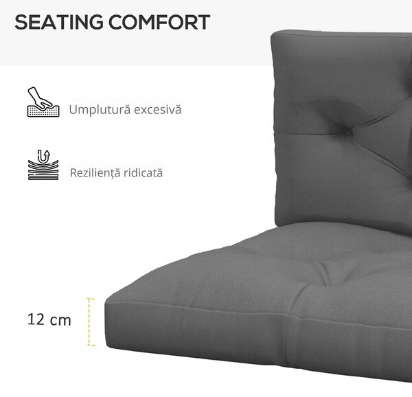 Outsunny Set de 2 Perne pentru Sezut si Spatar pentru Exterior
