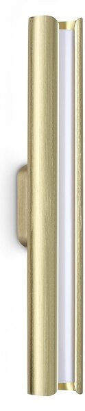 IDEAL LUX Aplică de perete Dorica, alamă, înălțime 30 cm, metal, Auriu / Alamă, Camera de zi / sufragerie, Aluminiu, Modern