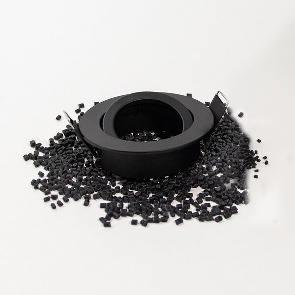 BRUMBERG Loop-R Spot LED încastrabil 927 dimabil negru, reglabil, Negru, Camera de zi / sufragerie, Plastic, Modern, Corpuri de iluminat încastrate rotunde