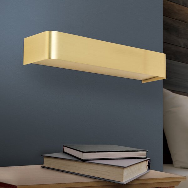 ORION Bernhard aplică perete LED, up-/downlight, alamă, reglabil, Auriu / Alamă, Camera de zi / sufragerie, Metal, Modern, Priză de perete sus / jos