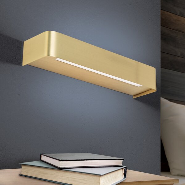 ORION Bernhard aplică perete LED, up-/downlight, alamă, reglabil, Auriu / Alamă, Camera de zi / sufragerie, Metal, Modern, Priză de perete sus / jos