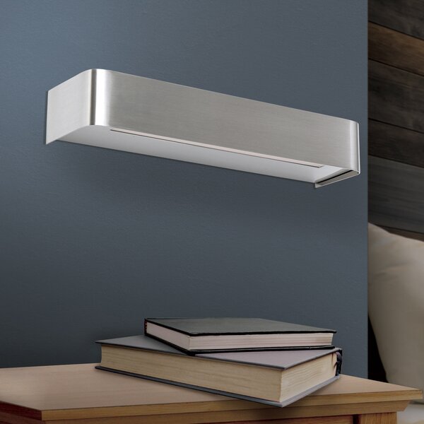 ORION Bernhard aplică perete LED, up-/downlight, satin, reglabil, Metalic, Camera de zi / sufragerie, Metal, Modern, Priză de perete sus / jos