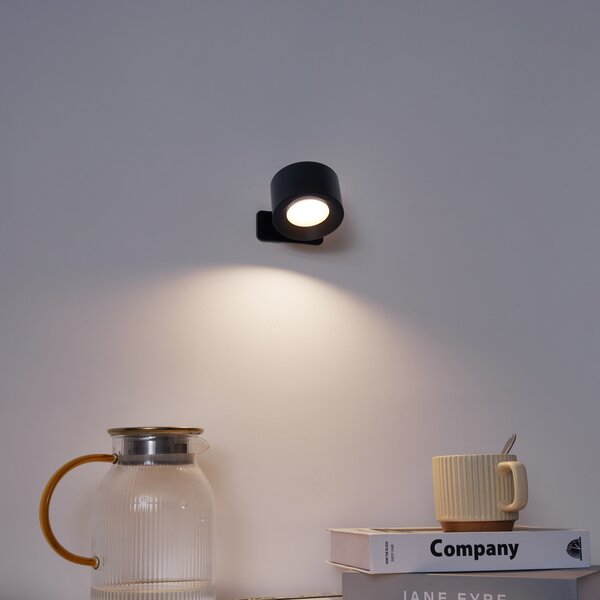 Set de 4 Aplice și Plafoniere Moderne Negre cu LED Reîncărcabil - Bright