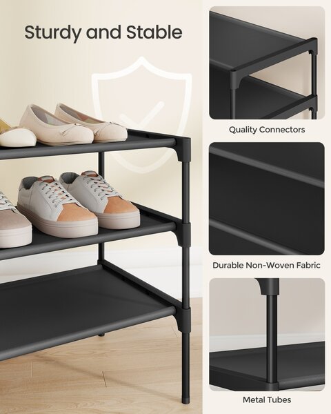 Pantofar modular Songmics Negru 62.3x29.7x21 cm