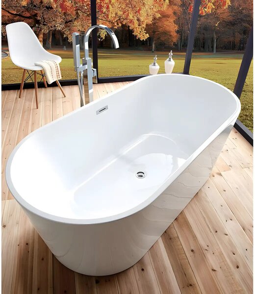 Cada Freestanding Nora 170x75cm, Acril Premium, Finisaj Alb