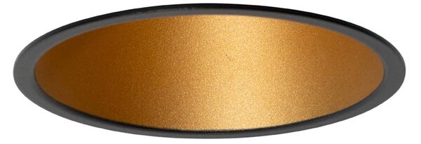 Set de 6 Spoturi încastrate moderne Negre cu auriu GU10 50mm IP44 - Dept