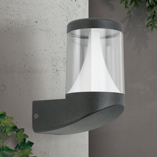 ORION Midnight aplică LED de exterior cu difuzor anti-UV, Negru, Metal, Modern