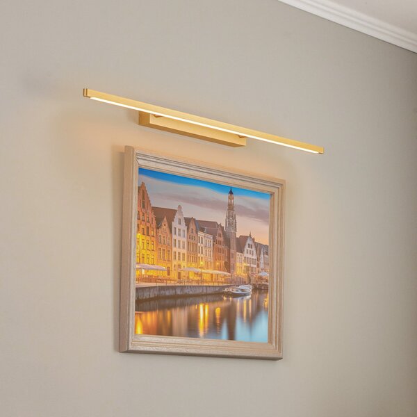 Quitani Lampa LED pentru tablouri Talon, alamă anodizată, reglabil, Auriu / Alamă, Hol, Aluminiu, Modern