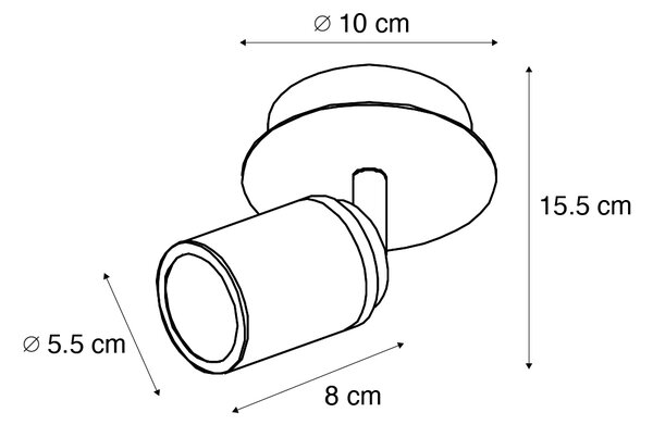 Spot modern pentru baie alb IP44 - Ducha