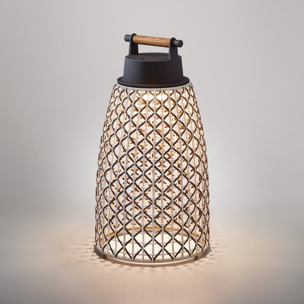 Bover Nans M/49/R Lampa de masă cu baterie pentru exterior maro, reglabil, Maro / Rugină, Plastic, Design