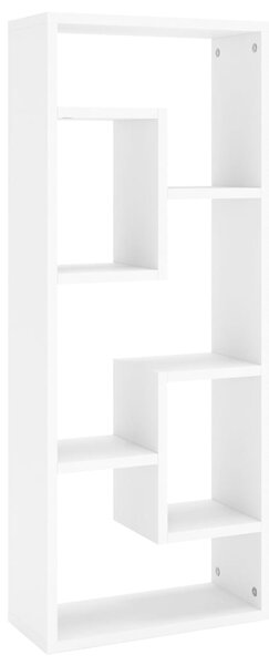 Raft de perete, alb, 36x16x90 cm, lemn prelucrat