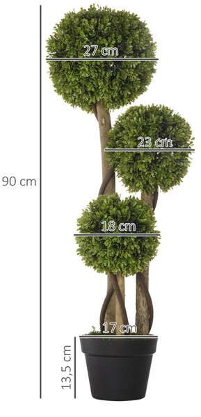 Plantă artificială, buxus, în ghiveci, înălțime 90cm