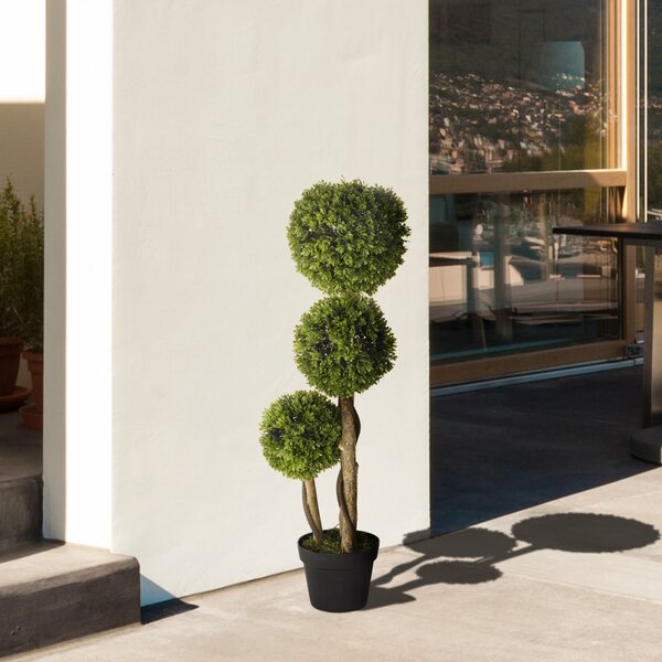 Plantă artificială, buxus, în ghiveci, înălțime 90cm