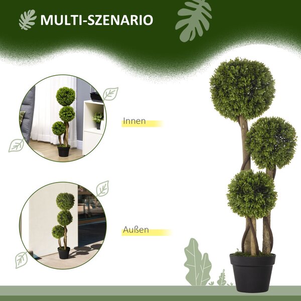 Plantă artificială, buxus, în ghiveci, înălțime 90cm