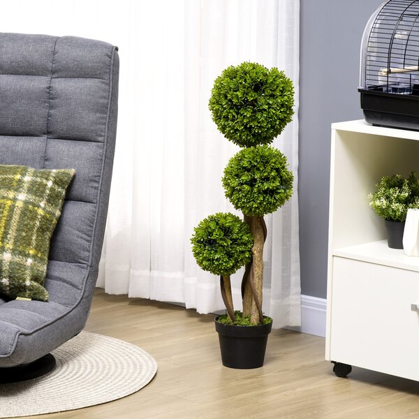 Plantă artificială, buxus, în ghiveci, înălțime 90cm