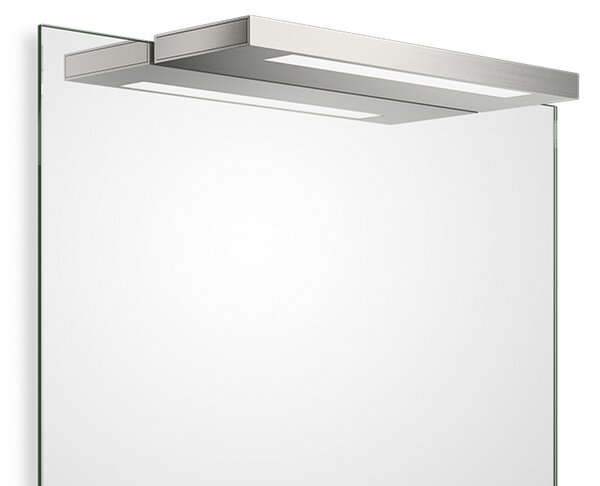 Decor Walther Slim 1-34 N LED lampă cu oglindă nichel, Gri, Baie, Metal, Modern, Perete unghiular