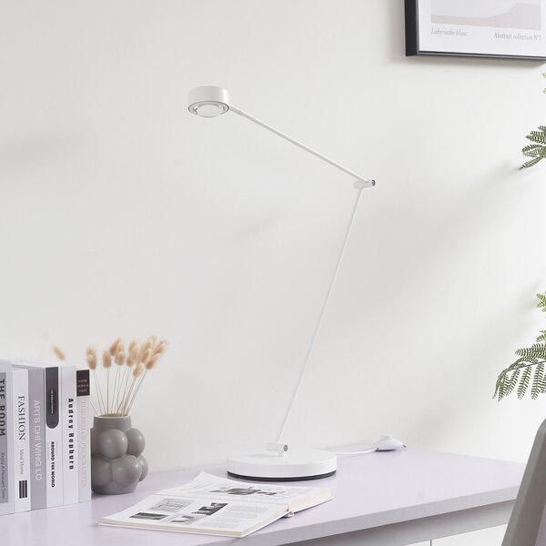 Lindby Lampadar Jyla, 88 cm, alb mat, GX53, flexibilă, Alb, Camera de zi / sufragerie, Metal, Modern