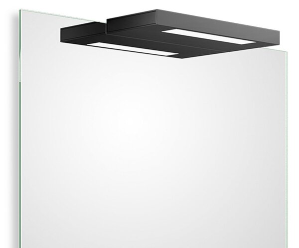 Decor Walther Slim 1-24 N LED oglindă cu LED-uri negru, Negru, Baie, Metal, Modern, Perete unghiular