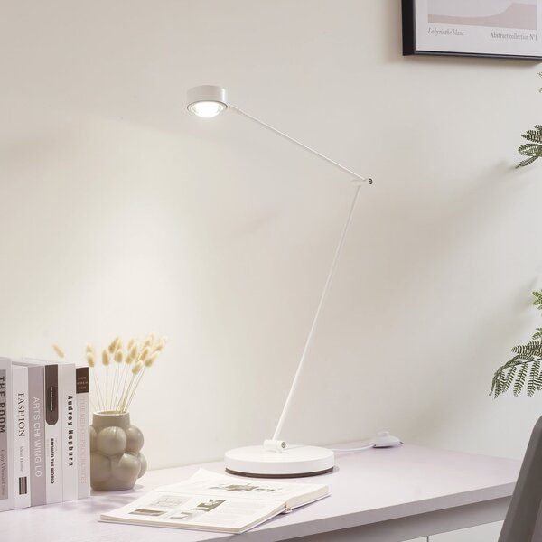 Lindby Lampadar Jyla, 88 cm, alb mat, GX53, flexibilă, Alb, Camera de zi / sufragerie, Metal, Modern