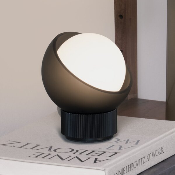 IDEAL LUX Lampa de masă Bloom, negru/gri închis, înălțime 13 cm, Negru, Camera de zi / sufragerie, Metal, Modern