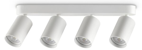 IDEAL LUX Spot de tavan Dynamite Round, alb, 38 cm, cu 4 becuri, Alb, Camera de zi / sufragerie, Metal, Modern